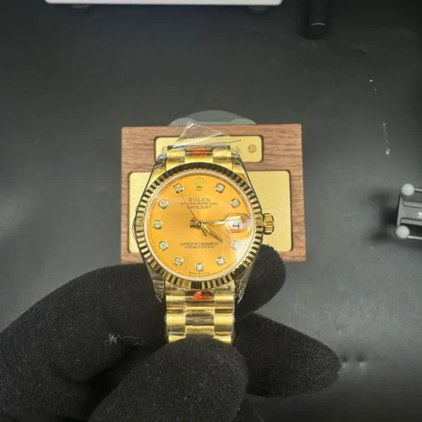 1:1 swiss super clone grade Rolex datejust 31mm full gold color m278278-0009