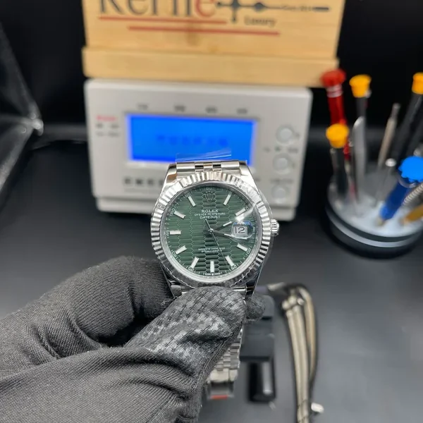 1:1 swiss super clone grade Rolex datejust mint green m126334-0030