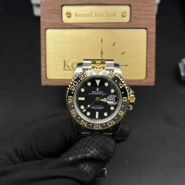 1:1 swiss super clone grade Rolex GMT 2 tone rootbeer jubilee strap