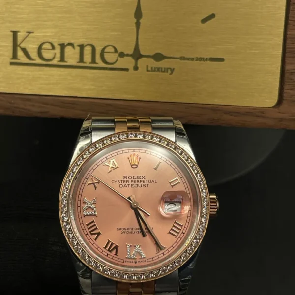 1:1 swiss super clone grade Rolex datejust 31mm pink dial