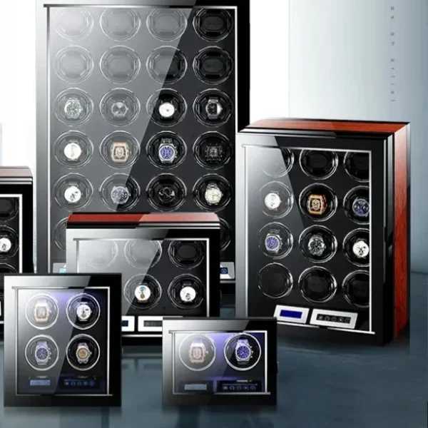 Luxury Automatic Watches Box With Mabuchi Motor LCD Touch Screen and Remote